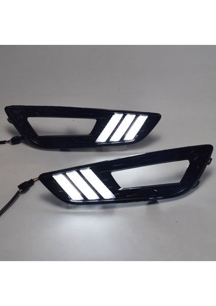 Araba Drl Gündüz Koşu Işıkları LED Dönüş Sinyal Lambaları Ford Focus Için 12V Sis Lambaları 3 2015 2016 2017 (Yurt Dışından) indirimleri