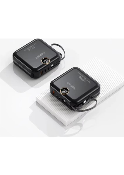 RS-400 10.000MAH Ultra Slim 22.5W Pd Dijital Ekranlı Dahili Çift Kablolu Powerbank fiyatları