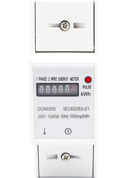 Tek Fazlı Iki Tel 220V 10-40A Enerji Ölçer Kwh Sayaç Tüketimi Analog Elektrik Wattmetre Ev Din Rayı (Yurt Dışından)