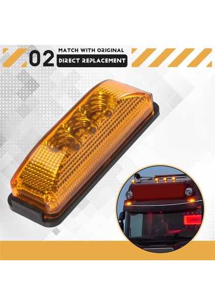 2pcs 24V 3.9inch 3 LED Kamyon Römorku Amber Işık Ön LED Yan Işaretçi Işıkları Açıklama Göstergesi Lamba Su Geçirmez (Yurt Dışından) indirimleri