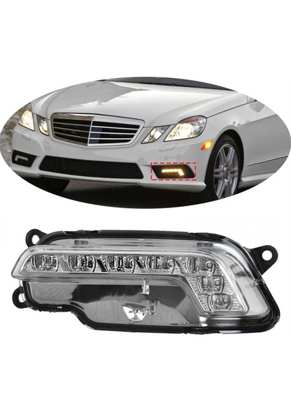 LED Gündüz Koşu Işıkları Drl Alt Tampon Izgarası Mercedes Benz W212 E300 E350 E500 2009-2013, Sol ve Sağ (Yurt Dışından) indirimleri