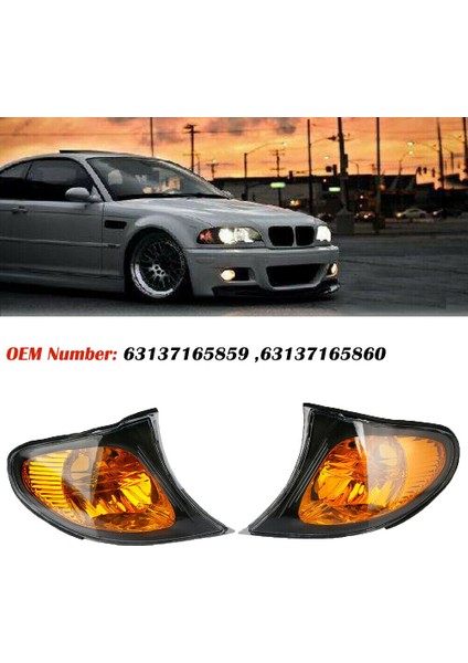 Amber Turn Signal Işık Köşesi Işığı For-Bmw E46 3 Serisi 4-Door 2002-2005 Sol (Yurt Dışından) modelleri