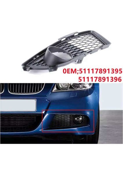 Bmw 3 Serisi Için E90 E91 Lcı M Sport 2009-2011 Araba Ön Tampon Mtech Sis Izgaraları 51117891396 Sağ (Yurt Dışından) fırsatları