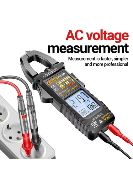 Aneng PN109 Akıllı Kelepçe Ölçer Multimetre Dijital 4000 Sayım 600A Yüksek Akım Temassız Voltaj Test Cihazı Ncv Kapasitans Araçları A (Yurt Dışından) fırsatları