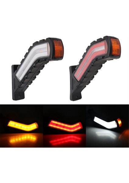 12-24V Römork Yan Işaretli Işıklar Akan Su Dönüş Sinyali Lambası Evrensel Araba Harici Işıklar Van Kamyonet (Yurt Dışından) indirimleri