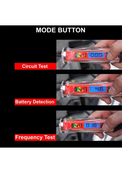 Güç Devresi Prob Test Cihazı, Voltmetre ve Aydınlatma ile LCD Dijital Otomotiv Test Işığı, Dc Otomatik Voltaj Test Cihazı (Yurt Dışından) modelleri