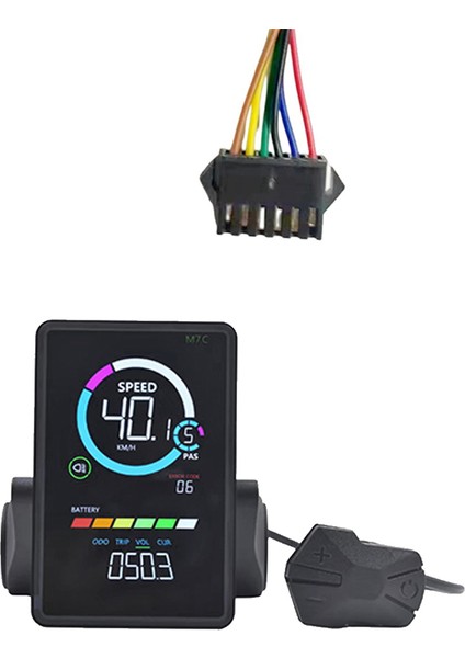 M7C-2 Elektrikli Bisiklet LCD Ekran Metre 24V 36V 48V 60V E Scooter LCD Panel USB ile Dağ Elektrik Bisikleti Sm 6pın (Yurt Dışından) indirimleri