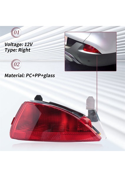 1 Adet Sağ Araba Arka Tampon Sis Lambası Fren Fren Lambası, Renault Kadjar 2015-2018 Için Uyarı Lambası (Yurt Dışından) indirimleri
