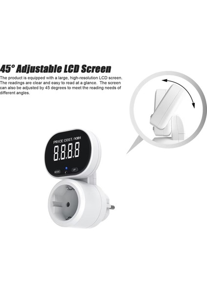 LCD Dijital Güç Ölçer Wattmetre Soket Voltaj Rölesi 3680W Elektrik Tüketimi Voltmetre Enerji Maliyet Ölçer Ab (Yurt Dışından) modelleri