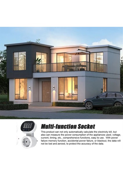 LCD Dijital Güç Ölçer Wattmetre Soket Voltaj Rölesi 3680W Elektrik Tüketimi Voltmetre Enerji Maliyet Ölçer Ab (Yurt Dışından) indirimleri