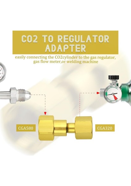 CGA-320 Ila CGA-580 Adaptör, Karbon Dioksit Alttan Argon Azot Regülatör Flowmeter Diş Dönüştürücü (Yurt Dışından) fiyatları