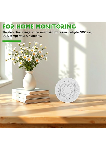 Zigbee/tuya Wifi Akıllı Hava Kutusu Karbon Dioksit Dedektörü Co2 Gaz Sensörü Formaldehit Voc Sıcaklık Nem Sensörü (Yurt Dışından) indirimleri