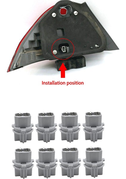 8pcs 33515-S50-003 Araba T20 Soket Honda Acura Accord Civic T20W Arka Ampul Soket Tutucu (Yurt Dışından) fırsatları