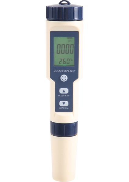 5&#39;i 1 Tds/ec/ph/tuzluluk/sıcaklık Ölçer Dijital Su Kalitesi Monitör Havuzlar, Içme Suyu, Akvaryumlar (Arka Işığı Ile) Için Test Cihazı (Yurt Dışından)