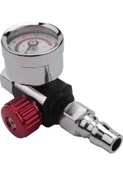 1pc 1/4 Inç Bsp Mini Hava Regülatör Valf Aracı Dayanıklı Küçük Kuyruk Basınç Göstergesi 48 x 60MM Püskürtme Aracı Için Nozul ile (Yurt Dışından) fırsatları