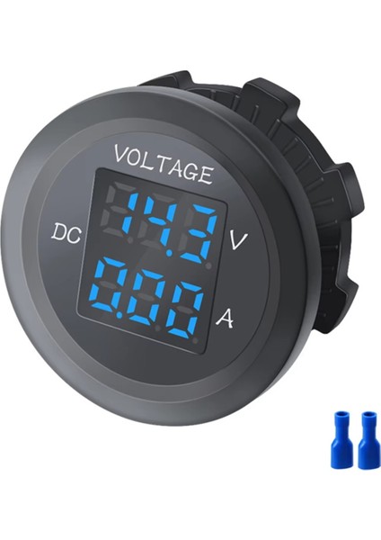 12-24V Enstrüman Su Geçirmez Voltaj Va Üçlü LED LED Panel Dijital Voltmetre Ammetre Test Cihazı Monitörü Voltmetre A (Yurt Dışından)