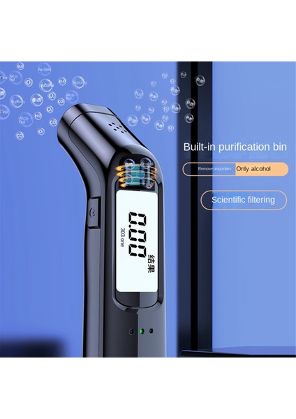 LED Ekranlı Taşınabilir Temassız Alkol Test Cihazı Breathalyzer Şarj Edilebilir Otomatik Alkol Test Cihazı Siyah (Yurt Dışından) fiyatları