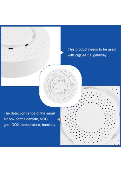 Zıgbee Tuya 3.0 Hava Kalitesi Monitörü Hava Temizlikçisi 5 Arada 1 Formaldehit Voc Co2 Sıcaklık Nem Dedektörü Sensörü (Yurt Dışından) fırsatları