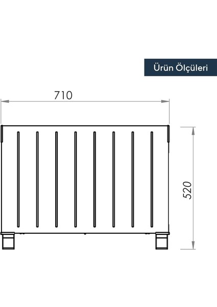 Siyah Konvektör Isıtıcı 2000W HC-2930
