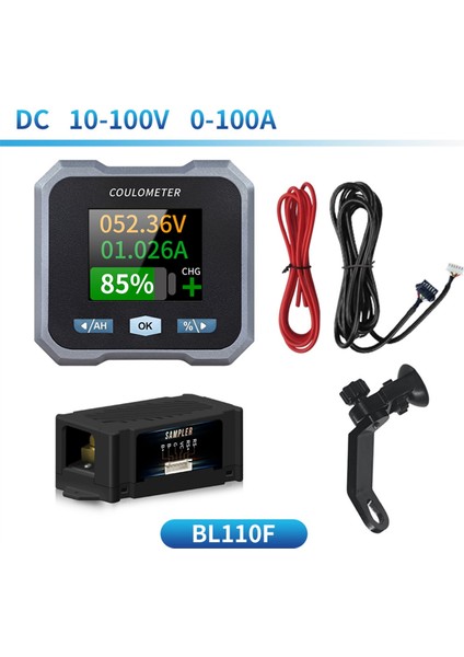 BL110F Coulometre Akü Ölçer DC10-100V 0-100A Elektrikli Quadricycycle Için Su Geçirmez Pil Ölçer ve Voltmetre, C (Yurt Dışından) indirimleri