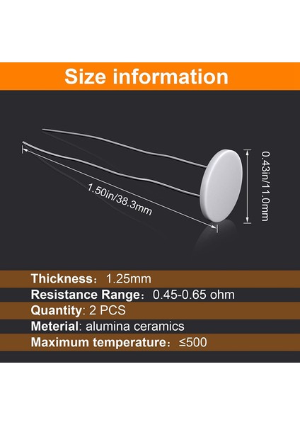 2 Paket Peek Seramik Bobini 1.25MM Kalınlığında, Seramik Peakcoil Pufc0 Onarım Kiti (Yurt Dışından) modelleri