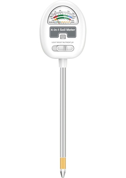 4&#39;ü 1 Arada Toprak Nem Metre Toprak Ph Metre Toprak Su Sayacı Bahçe/çiftlik/bitki Için Nem Için Toprak Test Cihazı Beyaz (Yurt Dışından)