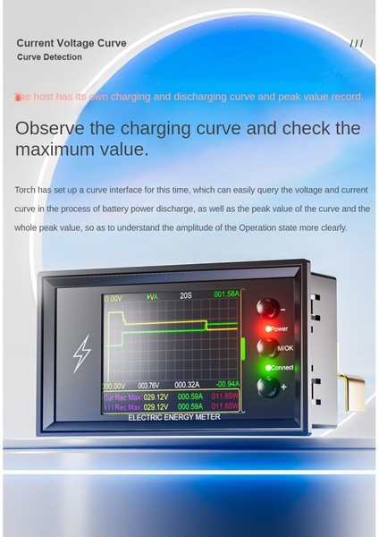 Dc 0-420V 100A Wifi Pil/güç Test Cihazı 2 Içinde 1 Ikili Ammetre Pil Güç Kapasite Dedektörü Dcv Test Cihazı (Yurt Dışından) fiyatları