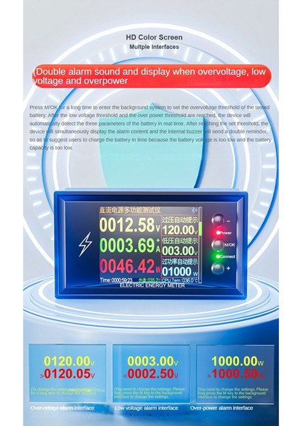 Dc 0-420V 100A Wifi Pil/güç Test Cihazı 2 Içinde 1 Ikili Ammetre Pil Güç Kapasite Dedektörü Dcv Test Cihazı (Yurt Dışından) indirimleri