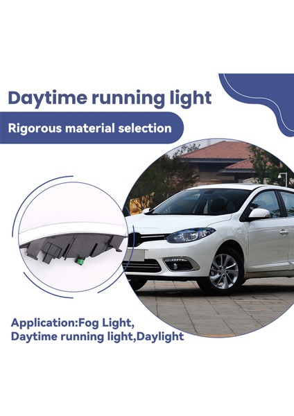 1paır Araç LED Drl Sis Işığı Renault Fluence 2014+ Otomatik Sürüş Lambası Gündüz Çalışan Işık Tampon Lambası (Yurt Dışından) fırsatları