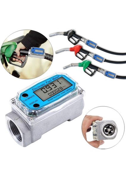 Türbin Dijital Dizel Yakıt Akışı Ölçer Oval Dişli Akışı Göstergesi Bspt/npt 1inch 200L/DK (Yurt Dışından) fiyatları