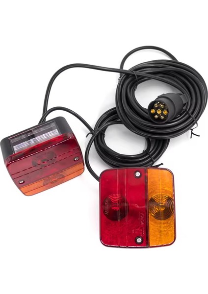 1 Set 12V Evrensel Arka Kombinasyon Kuyruk Kuyruğu Işığı 10M LED Römork 7 Pin Fren Durdurma Lambası Lisans Numarası (Yurt Dışından)