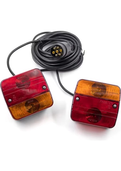 1 Set 12V Evrensel Arka Kombinasyon Kuyruk Kuyruğu Işığı 10M LED Römork 7 Pin Fren Durdurma Lambası Lisans Numarası (Yurt Dışından) fırsatları