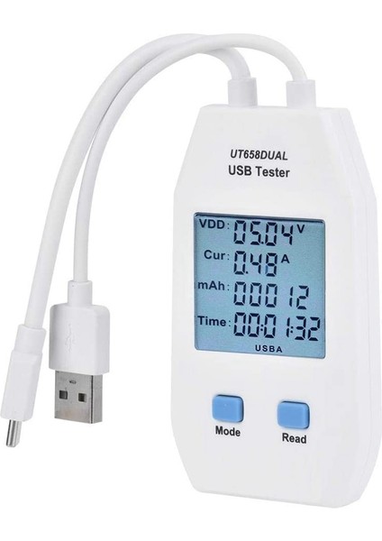 USB Test Cihazı, Unı-T LCD USB Test Cihazı Dedektörü Voltmetre Ammeter Dijital Güç Kapasite Test Cihazı (UT658 Çift) (Yurt Dışından) fiyatları