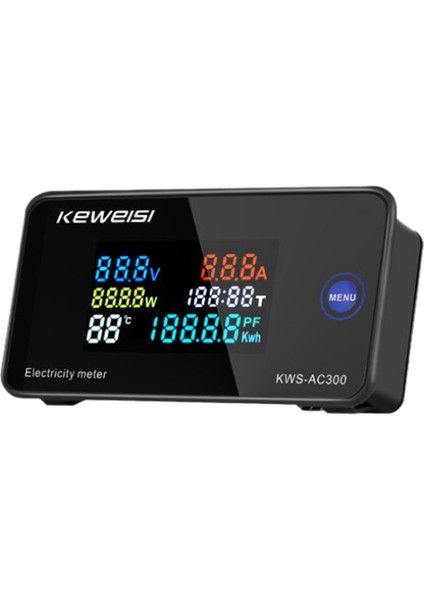 Keweisi, KWS-AC300 Dijital Voltmetre Ac 50-300V Voltaj 45-65Hz Güç Enerji Ölçer LED Wattmetre 0-10A Detektörü A (Yurt Dışından)