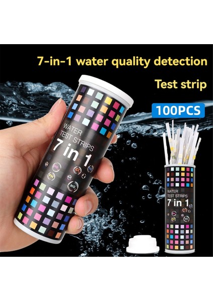100PCS 7 Aradan 1 Ph Test Kağıdı Çok Amaçlı Klor/ph/sertlik Testi Balık Tankları Iyi Su Test Cihazı Kağıdı (Yurt Dışından) modelleri