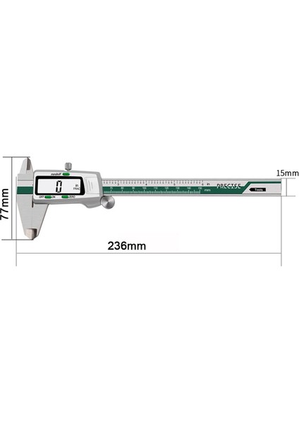 ET50 Metal Dijital Karışık Puan Ekranlı Fraksiyonlu Paslanmaz Çelik Vernier Kaliperler (Yurt Dışından) fiyatları