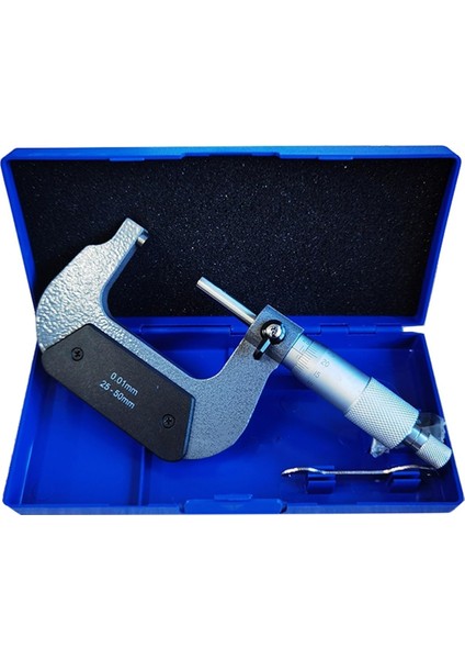Doğruluk 25-50MM Doğruluk 0.01MM Harici Spiral Mikrometre Vernier Kaliper (Yurt Dışından)