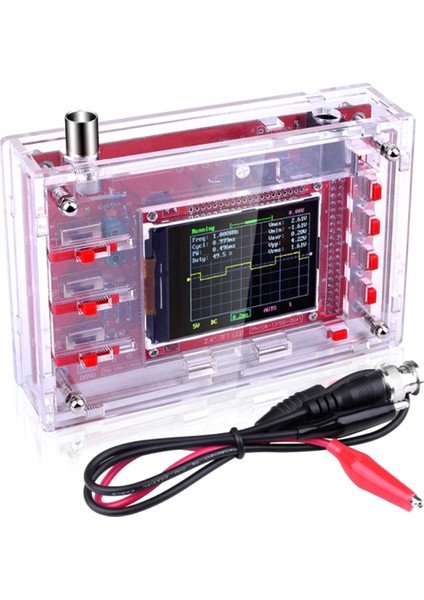Tamamen Monte Edilmiş Dijital Osiloskop 2.4 Inç Tft LCD Timsah Prob Test Klipsli Şeffaf Akrilik Kılıf (Yurt Dışından)