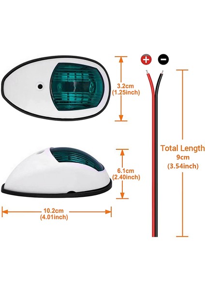 Navigasyon Işık LED Tekne Yan Işık Sinyali Işık Sinyal Uyarı Işık Yat Açık Siyah (Yurt Dışından) modelleri