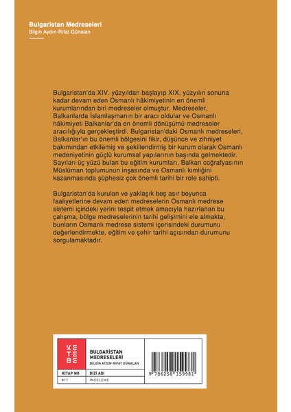 Bulgaristan Medreseleri - Bilgin Aydın, Rıfat Günalan fiyatları