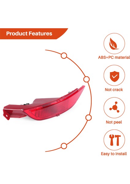 Araba Tamponu Sol Arka Lamba Sis Lambası Fren Lambası Ford Fiesta Mk7 2008-2012 (Yurt Dışından)