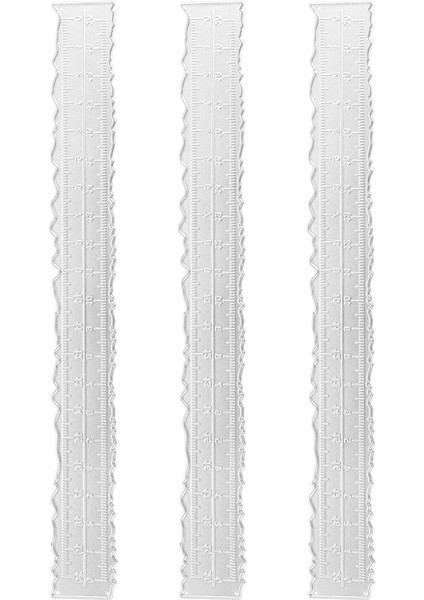 3 Adet 8.4 Inç Metal Düzensiz Kenarlar Cetvel Kart Yapma Scrapbooking Craft Dekor Okul Ofis Araçları (Yurt Dışından) modelleri