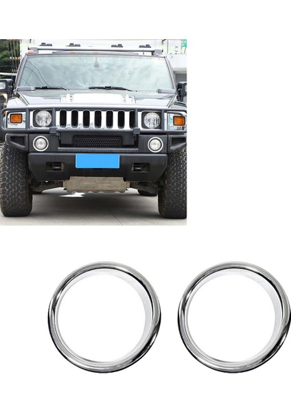 1paır Araç Ön Tampon Sis Lambası Trim Hummer Için Kapak H2 2003-2009 Krom Sis Işığı Çerçevesi Dış Dekoratif (Yurt Dışından) indirimleri