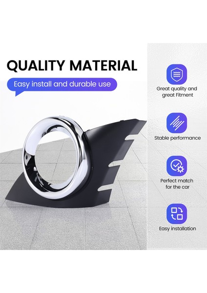 Araba Ön Sol Sis Lambası Kapağı Krom Sis Lambaları Çerçeve Izgara Peugeot 207 Spor Için Otomatik Aksesuarlar 2006-2009 (Yurt Dışından) indirimleri