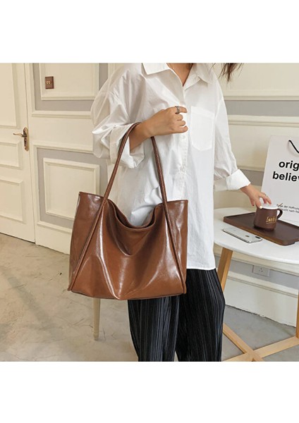 Basic Model Büyük Boy Kadın Omuz ve Kol Çantası