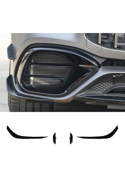 Mercedes Için Ön Tampon Spoyleri Benz CLA45 Amg C118 2020 2021 Parlak Siyah Tampon Spoiler Sisler Dekoratif Kapak (Yurt Dışından) fiyatları