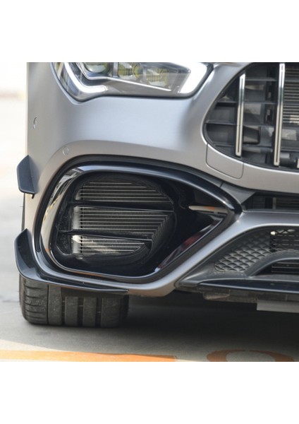 Mercedes Için Ön Tampon Spoyleri Benz CLA45 Amg C118 2020 2021 Parlak Siyah Tampon Spoiler Sisler Dekoratif Kapak (Yurt Dışından) indirimleri