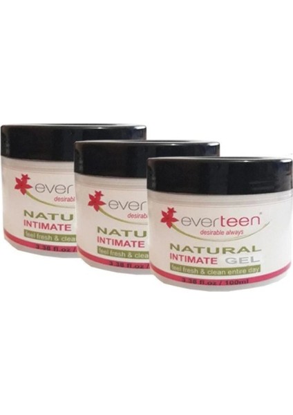 Natural Intimate Gel Bayanlara Özel Genital Bölge Temizleme Jeli 100 Ml.- 3 Adet