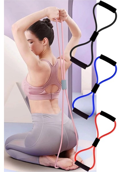 Pilates Direnç Lastiği Ipi Vücut Şekillendirici Kelebek Direnç Lastiği Güç Lastiği 1 Adet