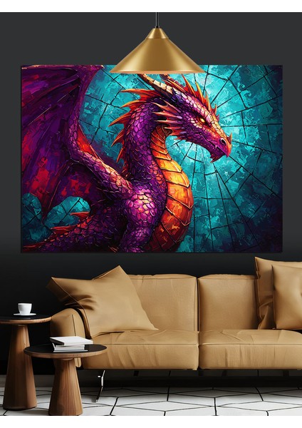 Ejderha Dekoratif Kanvas - Mdf Ahşap Tablo modelleri